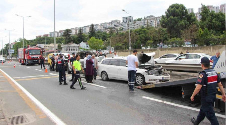 Trabzon'da 6 araçlı zincirleme kaza