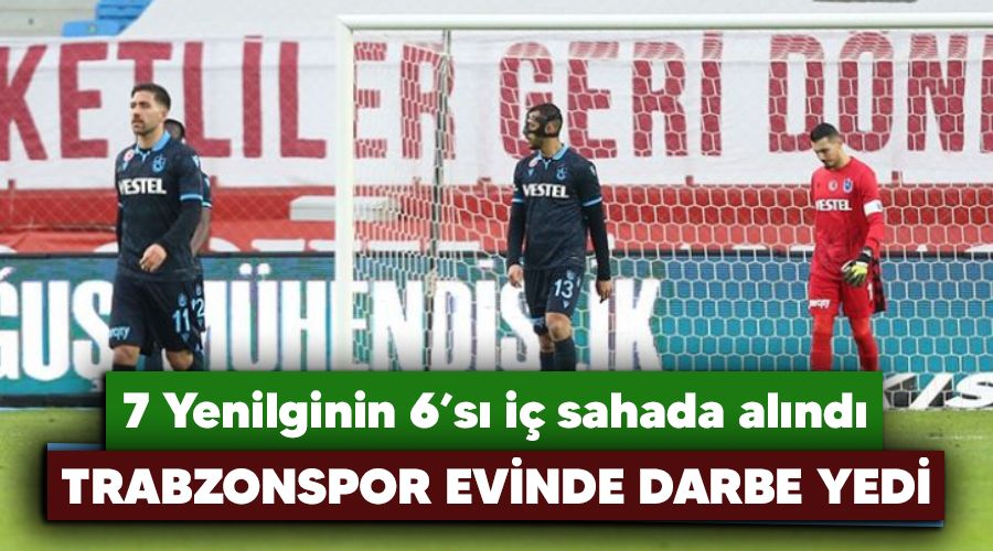 Trabzonspor evinde darbe yedi