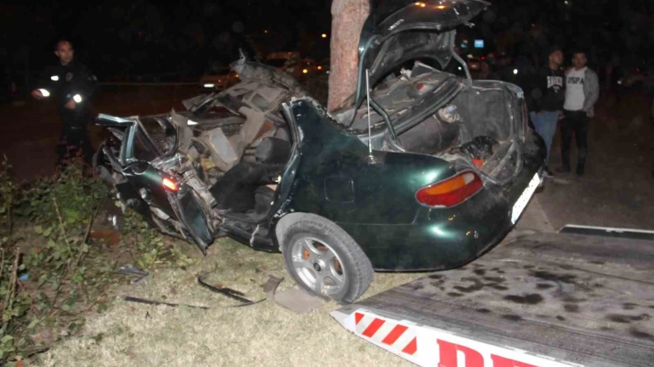 Ağaca çarpan otomobilin sürücüsü hayatını kaybetti