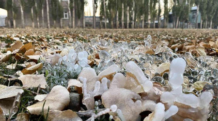 Ağrı güne eksi 8 dereceyle başladı