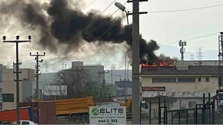Ankara'da fabrika yang�n�