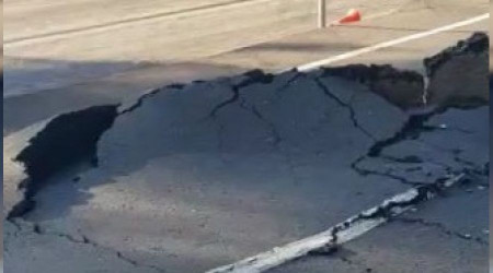 Antalya'da D-400 karayolunda hasar oluştu