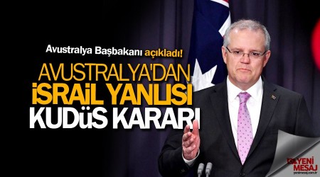 Avustralya'dan srail yanls karar