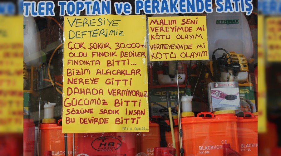 "Borcunuz azalırsa veresiye devam eder"