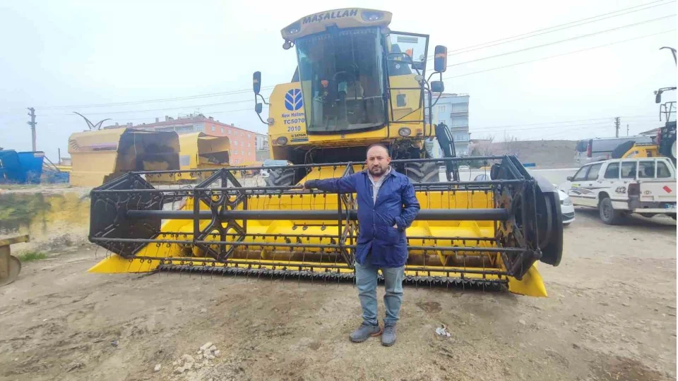 Bozkırın sarı devleri hasat için bakıma alındı