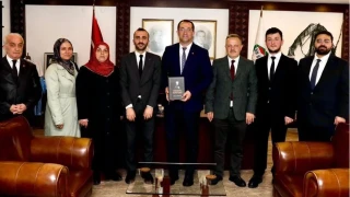 BTP Ak�aabat Te�kilat��ndan Belediye Ba�kan� Ekim�e nezaket ziyareti