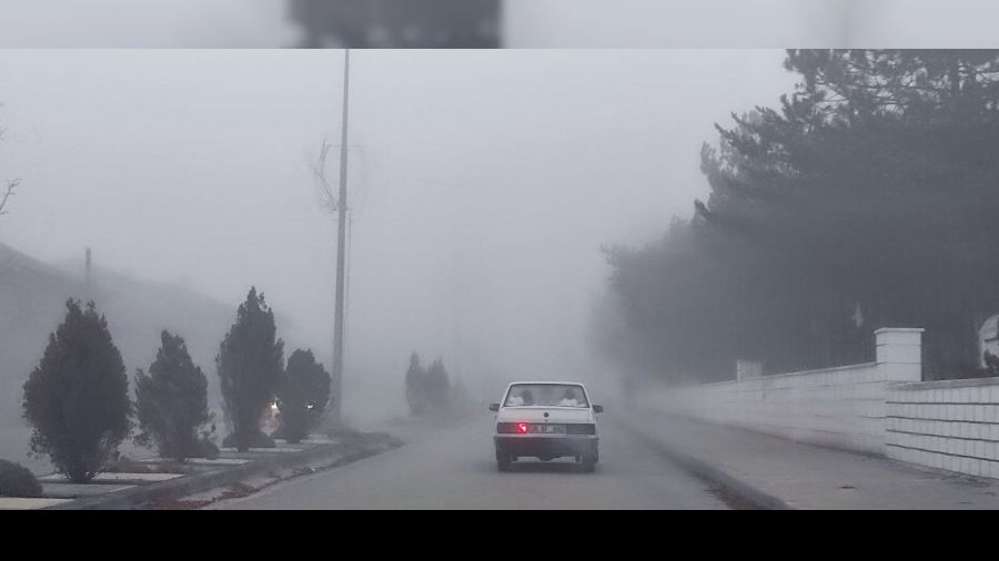 Çekerek’te görüş mesafesi 15 metreye düştü