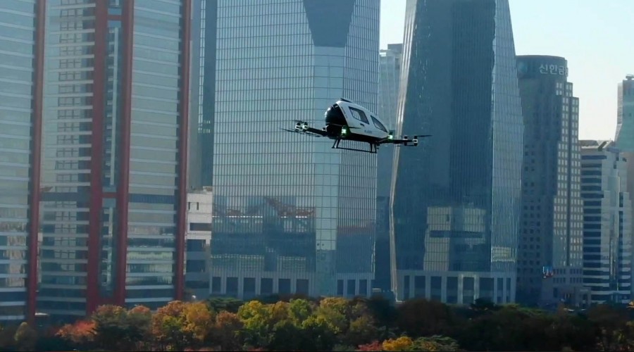 Drone taksi ilk uuunu yapt