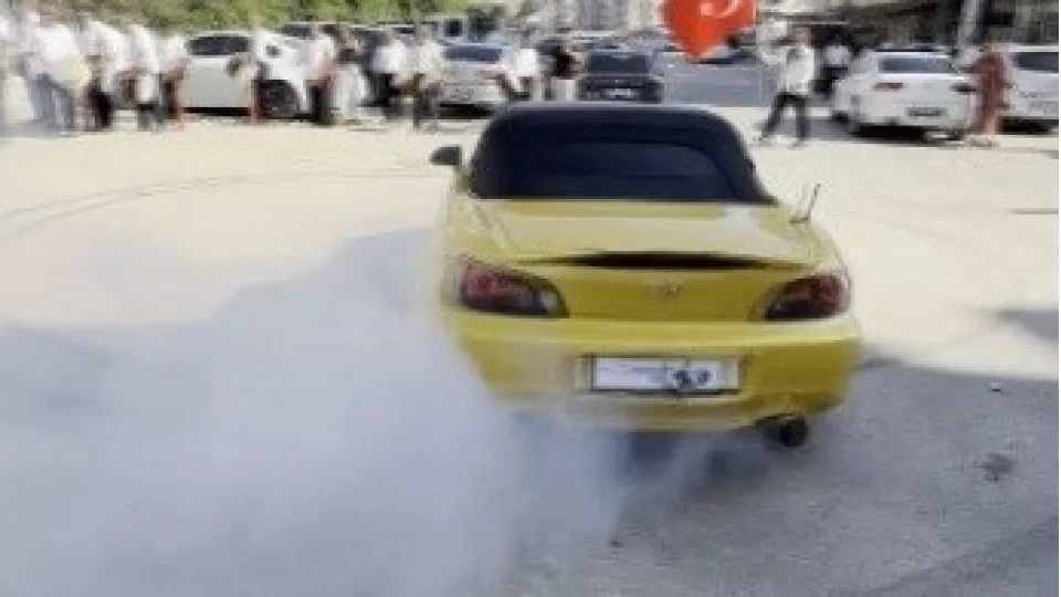 D���n konvoyundaki drifte 156 bin TL para cezas�