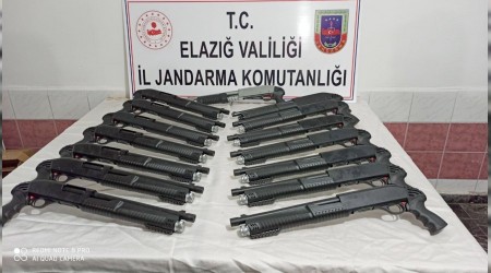 Elazığ'da 15 adet pompalı tüfek ele geçirildi