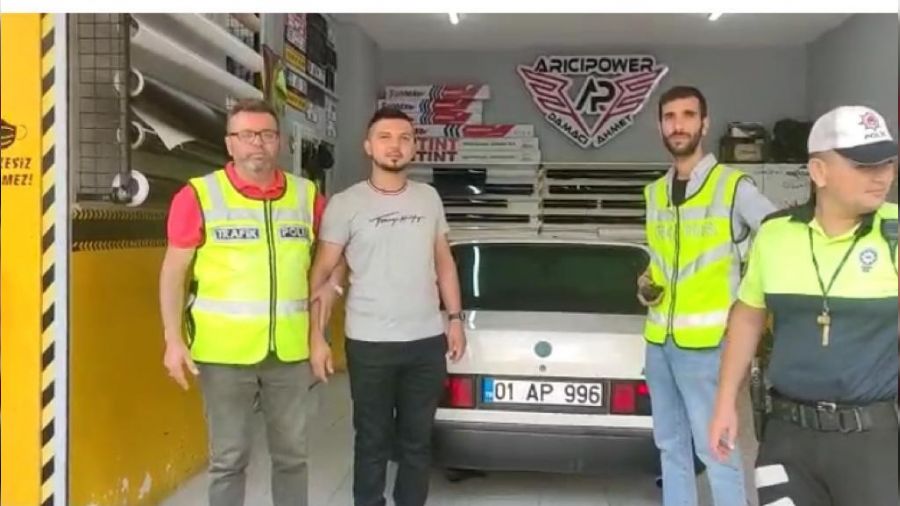 Emniyet binası önünde drift atınca...