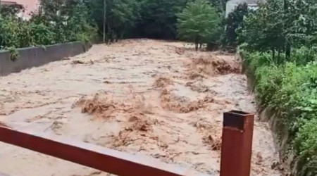 Giresun'da sağanak etkili oldu, dereler taştı