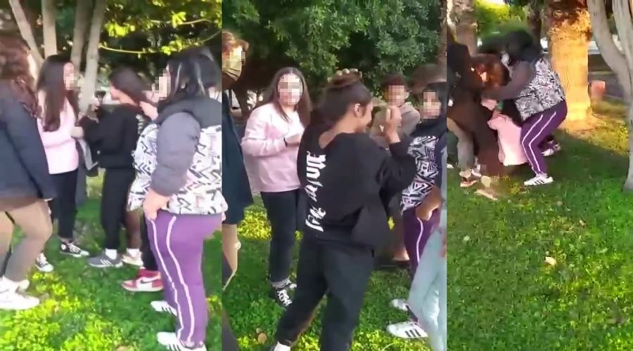 Hatay'da kızlar tekme tokat kavga etti