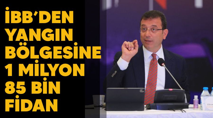 BBden yangn blgesine 1 milyon 85 bin fidan