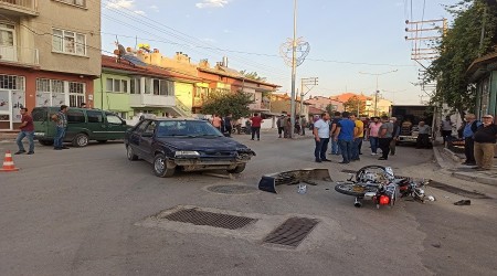 İki saatlik motoruyla kaza yaptı