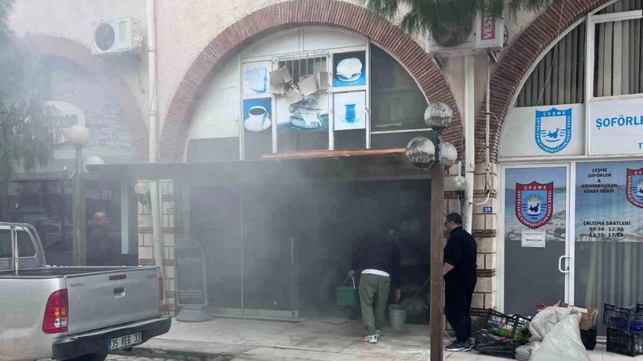 İş hanındaki yangın büyümeden söndürüldü