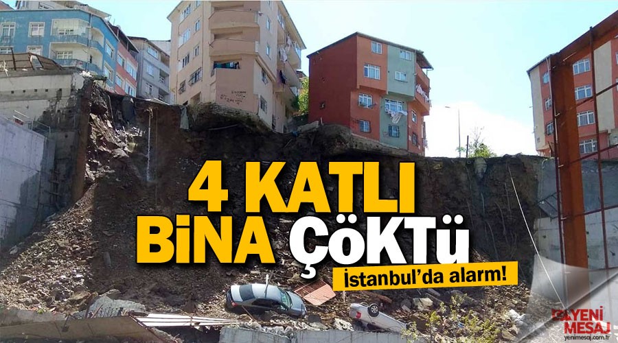 Kağıthane'de bina çöktü