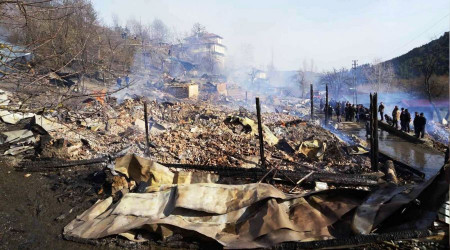 Kastamonu Haydarlar Köyü'nde büyük yangın
