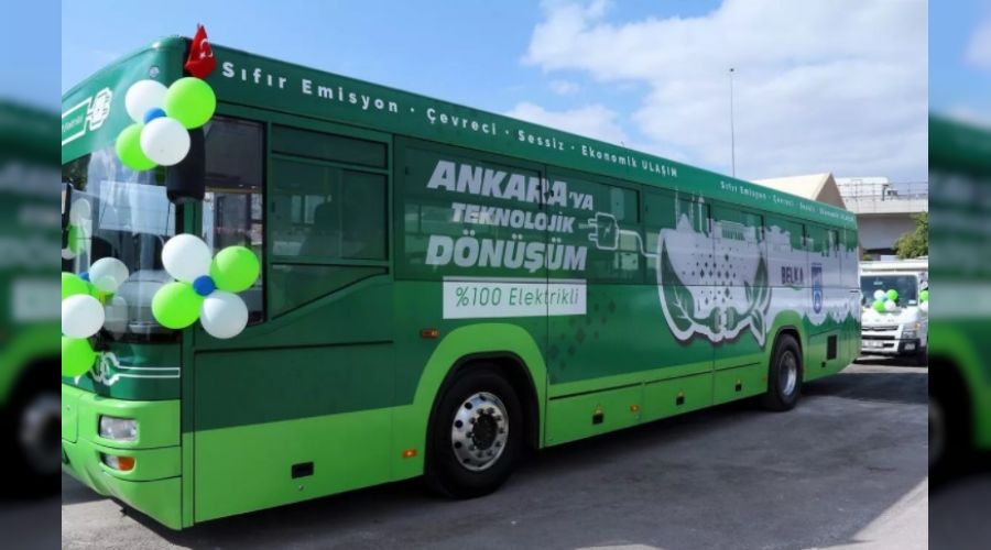 Mansur Yavaş'tan elektrikli otobüs paylaşımı