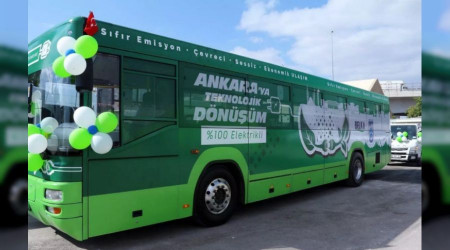 Mansur Yavaş'tan elektrikli otobüs paylaşımı