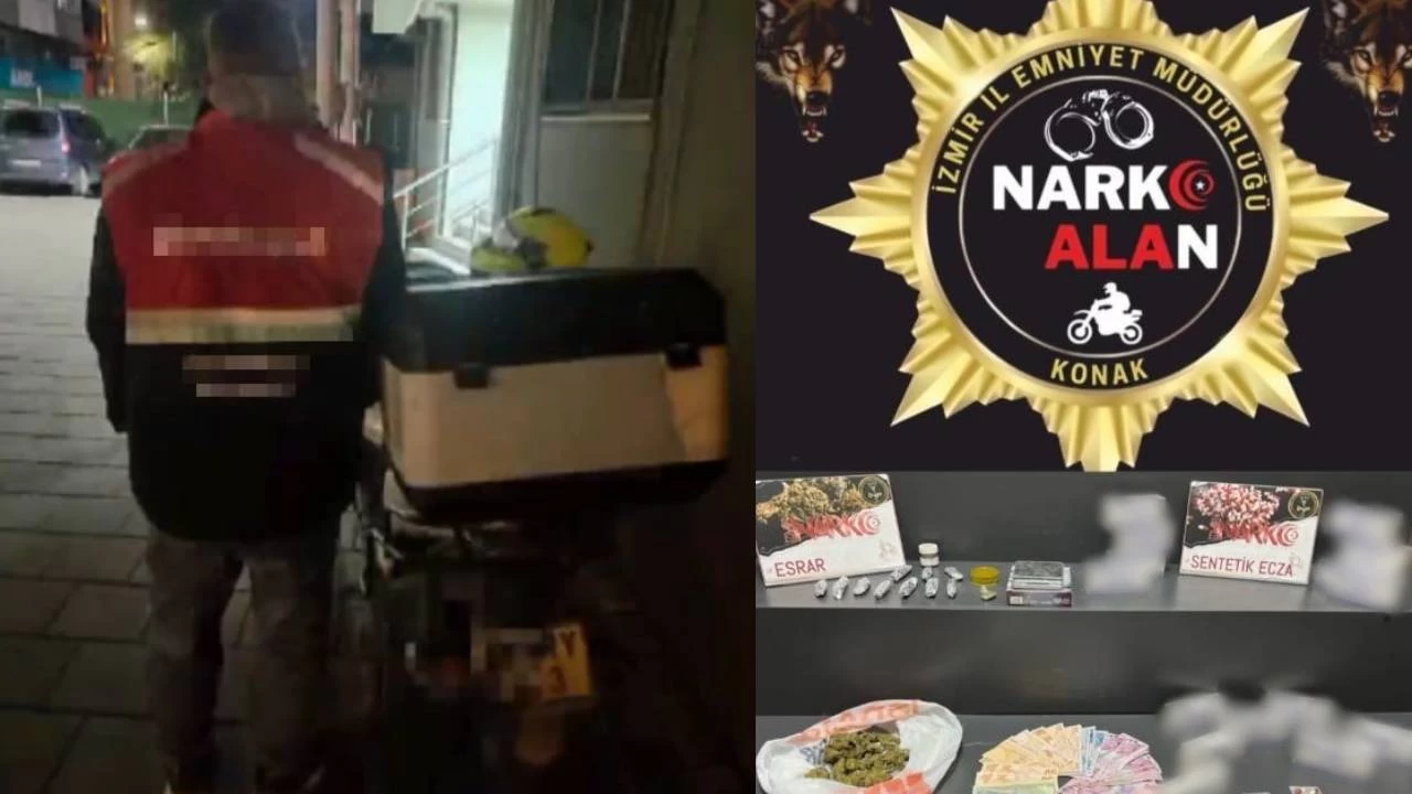 Motokurye kılığındaki torbacı yakalandı