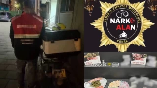 Motokurye kılığındaki torbacı yakalandı