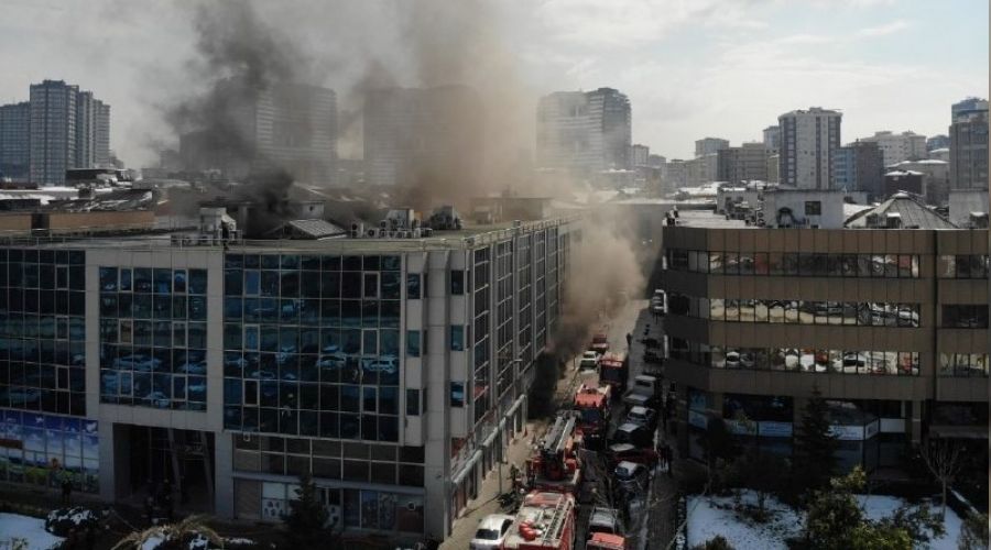 Odatv'nin bulundu�u binada yang�n