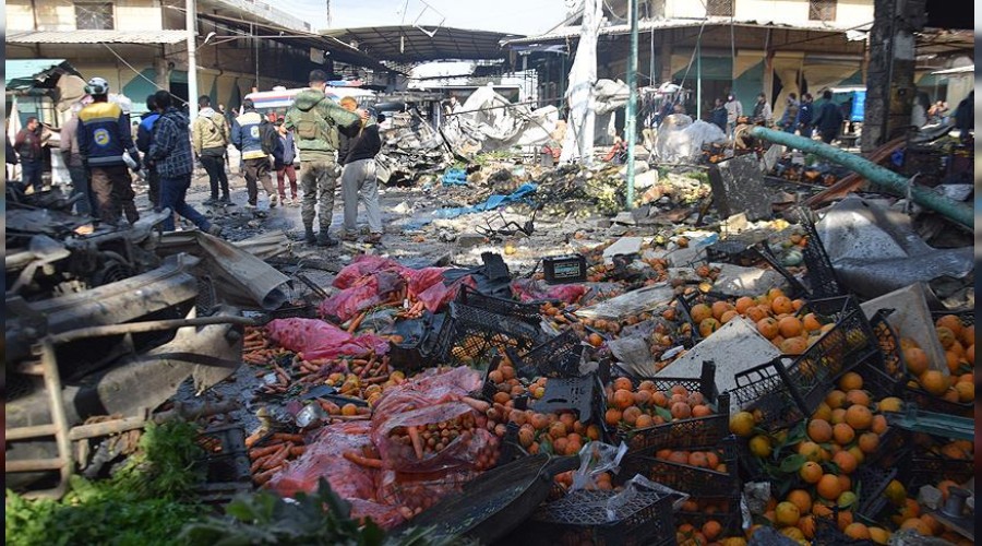 Pazar yerine bombalı saldırı
