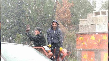 Şanlıurfa'da kar sevinci