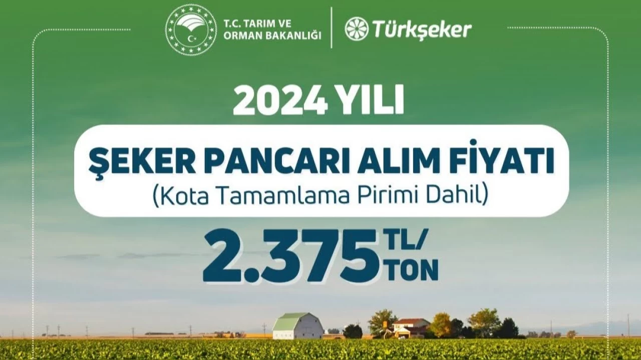 Şeker pancarında fiyat ton başına 2 bin 375 lira