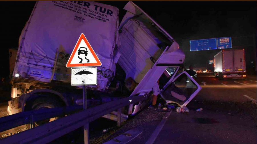ofr nne kan hayvana arpmamak iin manevra yapt, tr devrildi