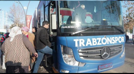 Trabzonspor otobsyle geldiler