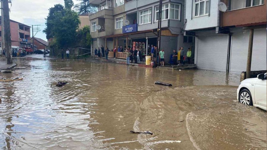Yoğun yağış nedeniyle Çaydamar deresi taştı