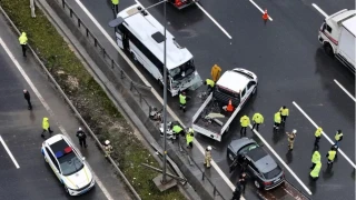 Zincirleme kazada �ehit denilen polis hayata d�nd�r�ld�