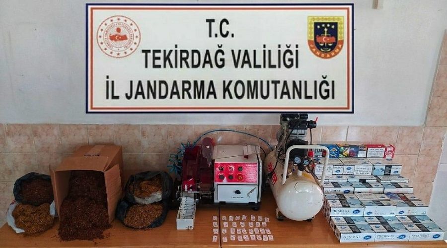 40 bin liralık makine ile sigara sardı