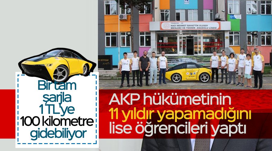 AKP hükümetinin 11 yıldır yapamadığını lise öğrencileri yaptı