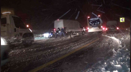 Antalya-Konya karayolu araç trafiğine kapatıldı
