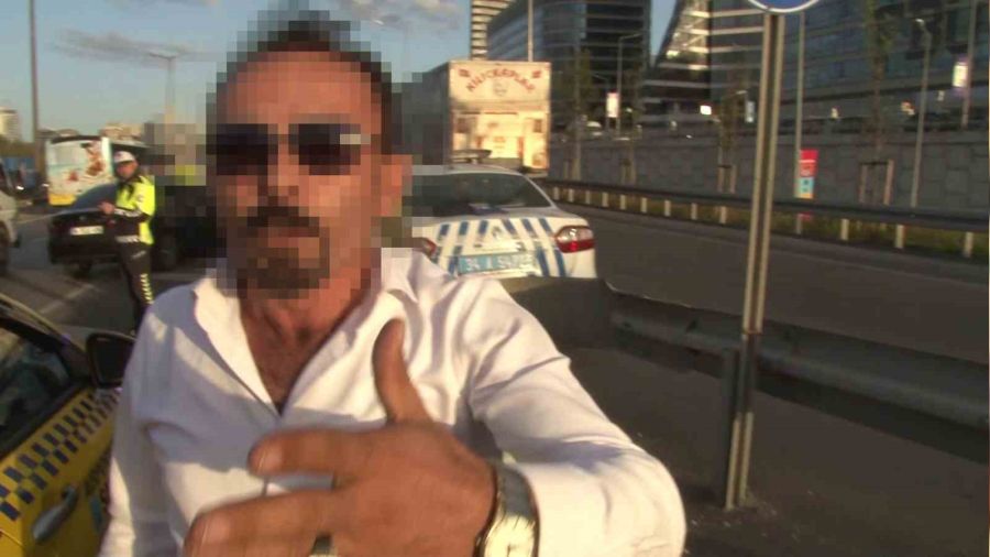 Ata�ehir'de taksici bas�n mensuplar�na sald�rmaya �al��t�