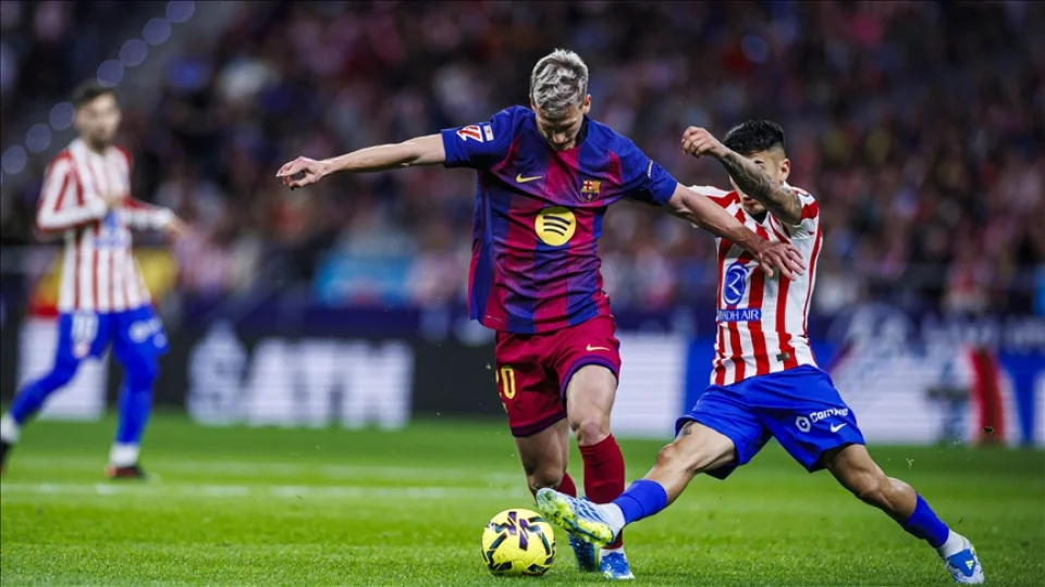 Atletico Madrid deplasman�nda yenen Barcelona �ok rahat