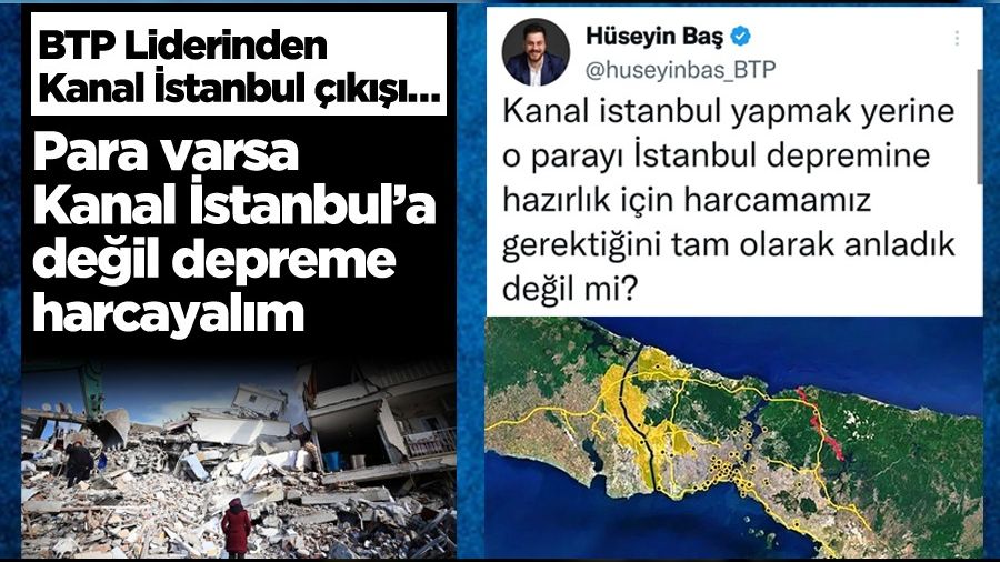 BTP Genel Bakan Hseyin Batan Kanal stanbul k