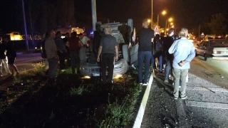 Çorum'da kontrolden çıkan araç takla attı: 2'si çocuk 3 yaralı