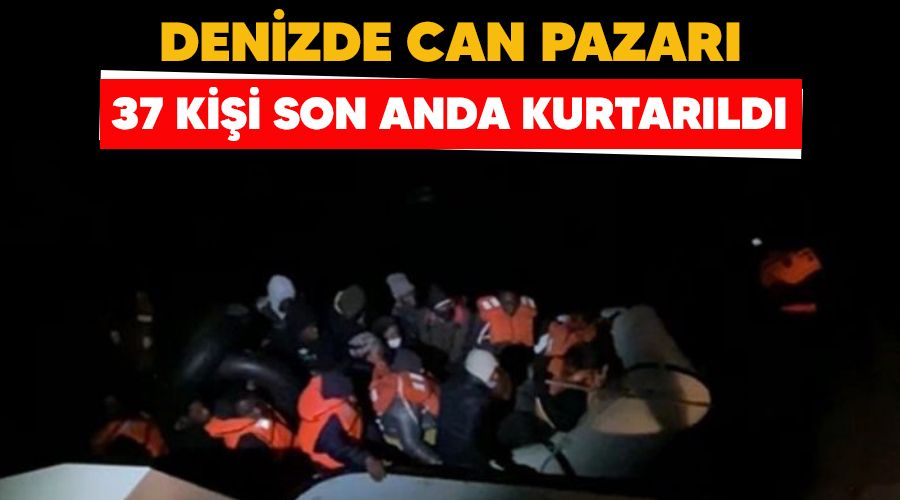 Denizde can pazar, 37 kii son anda kurtarld