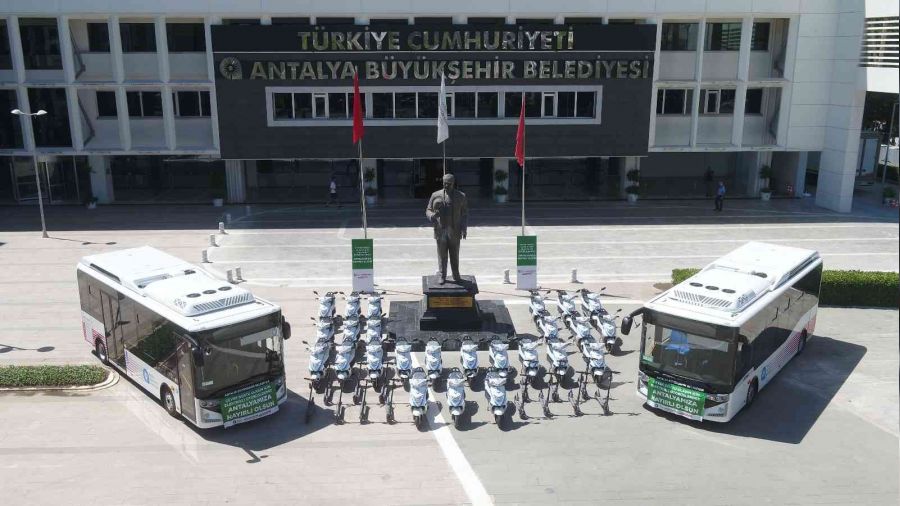 Elektrikli motosiklet ve otobüsler ile yıllık 200 ton karbon salımı azaltılacak