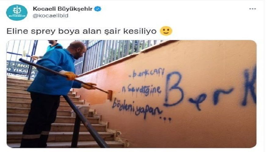 'Eline sprey boya alan �air kesiliyor'