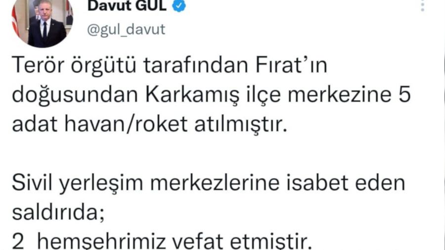 Gaziantep'e roketli saldırıda 2 kişi öldü, 6 kişi yaralandı