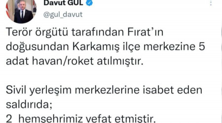 Gaziantep'e roketli saldırıda 2 kişi öldü, 6 kişi yaralandı