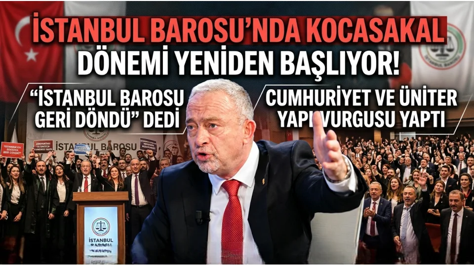 �STANBUL BAROSU�NDA KOCASAKAL D�NEM� YEN�DEN BA�LIYOR!