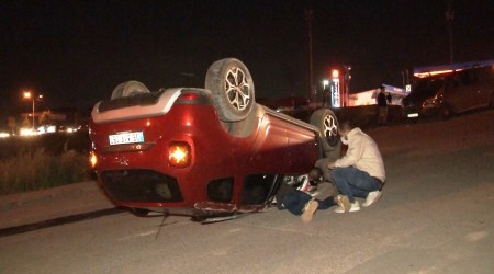 stanbul Havaliman yolunda bir ara takla att