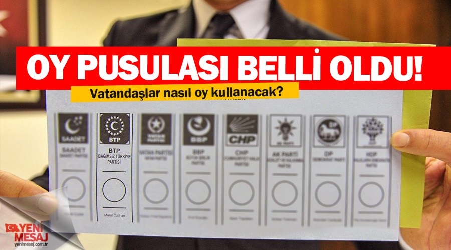 İşte yerel seçimde kullanılacak oy pusulası
