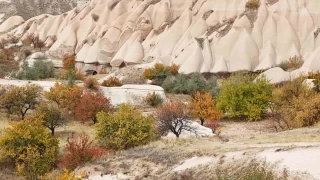 Kapadokya'daki renk cümbüşü dron ile görüntülendi